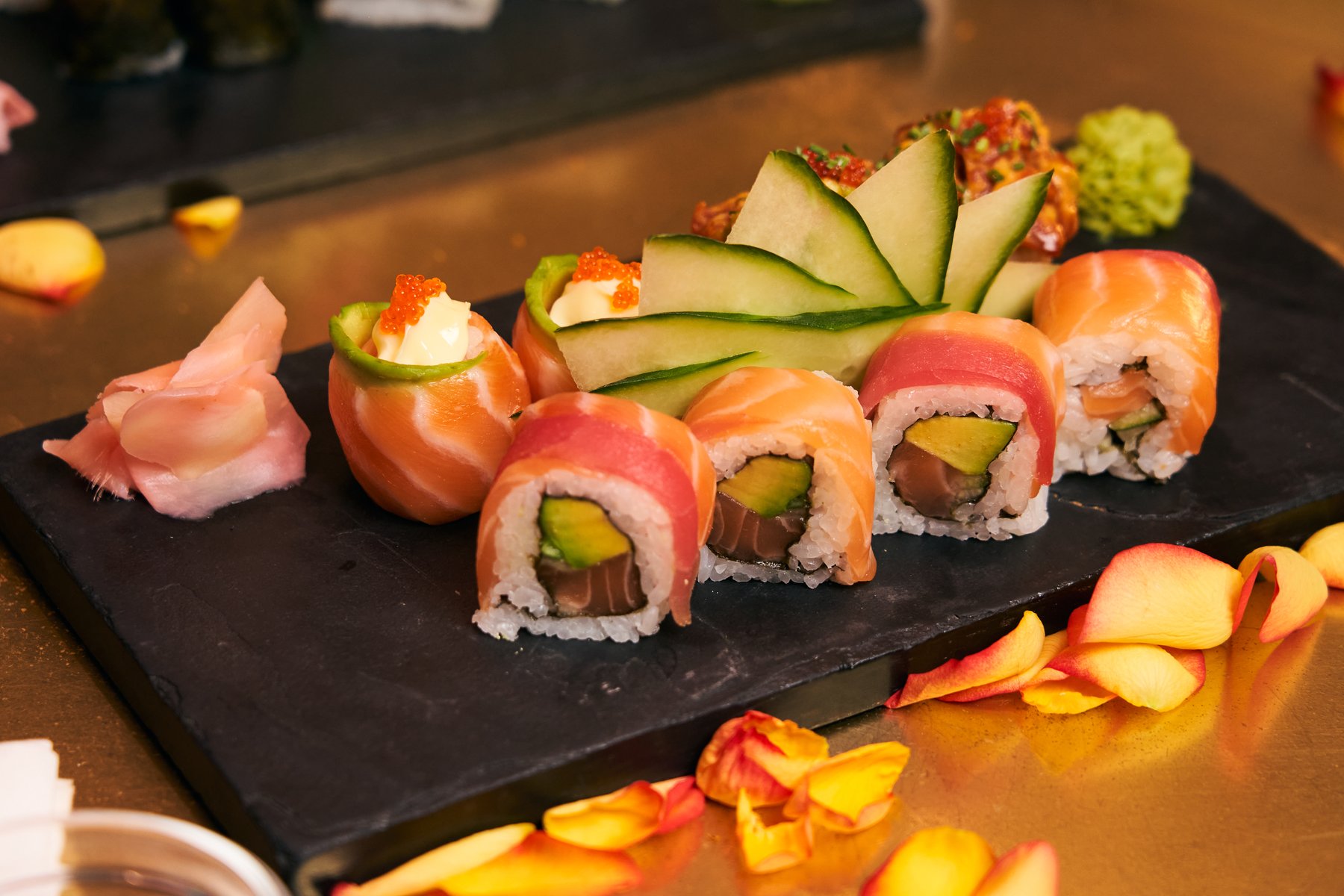 Sushi platter at Bowl’d Restaurant Sandton